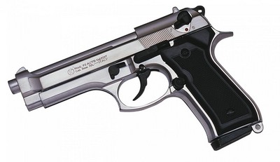 BERETTA 92 NICKELé 9MM BLANC